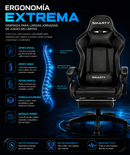 Silla Gamer Smarty Vector Ergonomica Reclinable y Reposapies colores