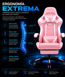 Silla Gamer Smarty Vector Ergonomica Reclinable y Reposapies colores