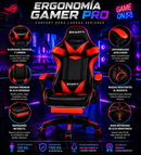 Silla Gamer Smarty Vector Ergonomica Reclinable y Reposapies colores