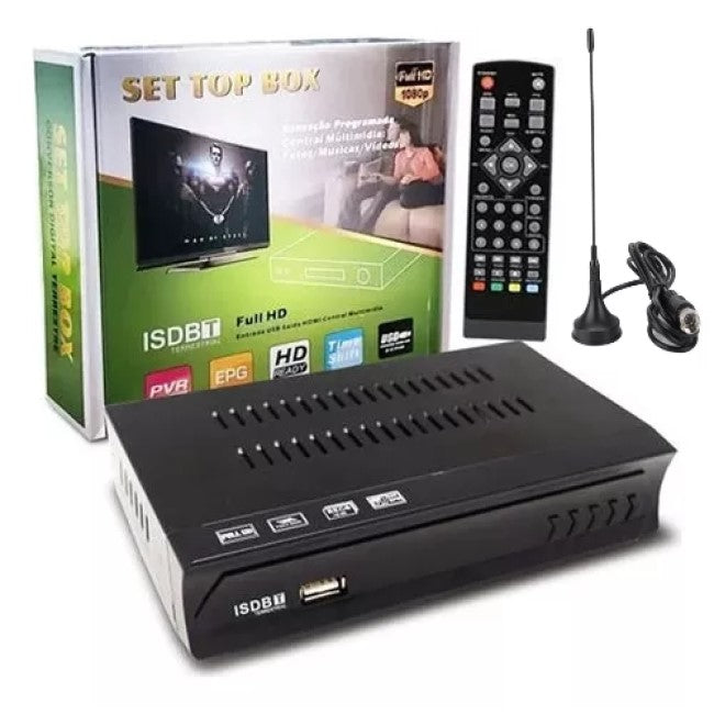 Kit Sintonizador De Tv Digital Hd Isdb-t Mas Antena Hd