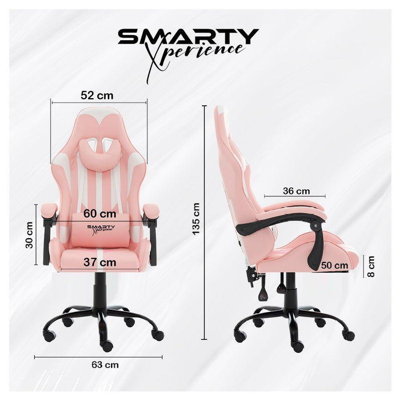 Silla Gamer Smarty Xperience Rosada