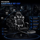 Silla Gamer Smarty Vector Ergonomica Reclinable y Reposapies colores