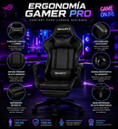 Silla Gamer Smarty Vector Ergonomica Reclinable y Reposapies colores
