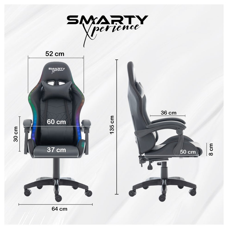 Silla Gamer RGB Smarty Xperience Neg / Armada Sin Caja