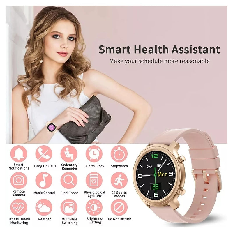 Reloj inteligente smartwatch Q1 Dorado Metal Llamadas