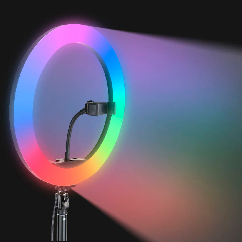 Aro de Luz LED RGB de 10" + Tripode de 210cm.