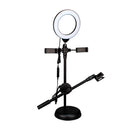 Aro de Luz LED  6" 2 Soportes Teléfono + Base Micro