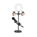 Aro de Luz LED  6" 2 Soportes Teléfono + Base Micro