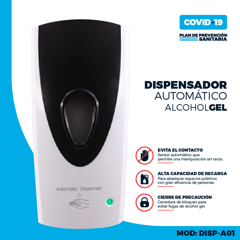 Dispensador sin Contacto de Alcohol Gel + Pedestal