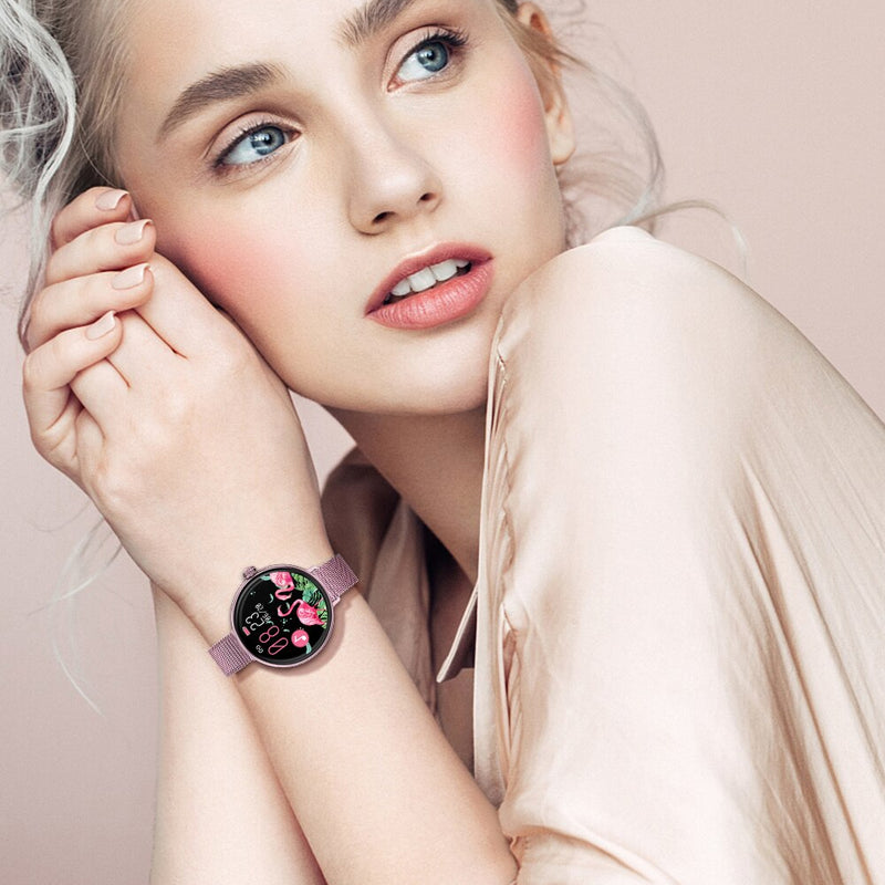 Reloj inteligente Smartwatch UP9 rosado metal