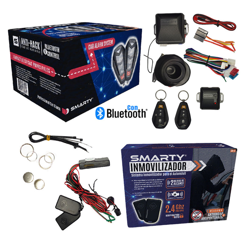 Kit Combo Alarma Bluetooth SBA103 + Inmovilizador SSI01