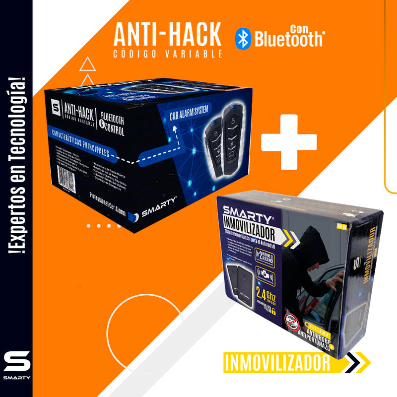 Kit Combo Alarma Bluetooth SBA105 + Inmovilizador SSI02