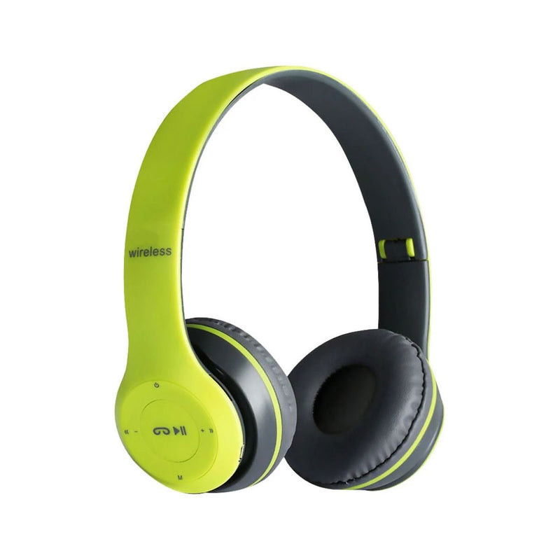 Audifonos Bluetooth P47 FM TF Microfono Verde