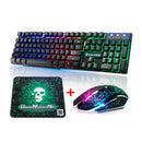 Kit Gamer Teclado + Mouse + Mouse Pad T6 Iluminado
