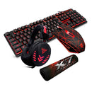 Kit Gamer 4pcs Teclado Mouse Audifono PadMouse M1