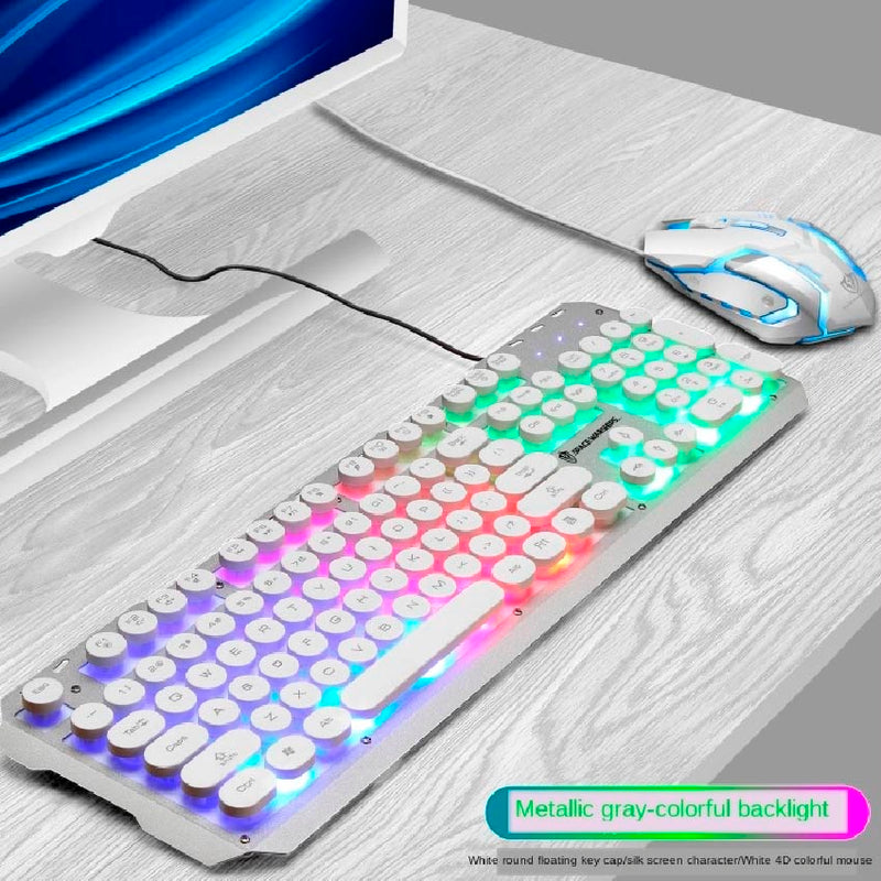 Kit de Teclado + Mouse Gamer GT-500 Blanco