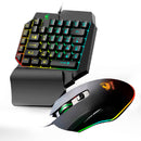 Kit Teclado 1 Mano + Mouse Gamer para PC o Celular