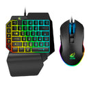 Kit Teclado 1 Mano + Mouse Gamer para PC RGB