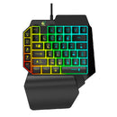 Kit Teclado 1 Mano + Mouse Gamer para PC RGB
