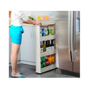 Rack Organizador con Ruedas 4 Niveles 54x13x103cm