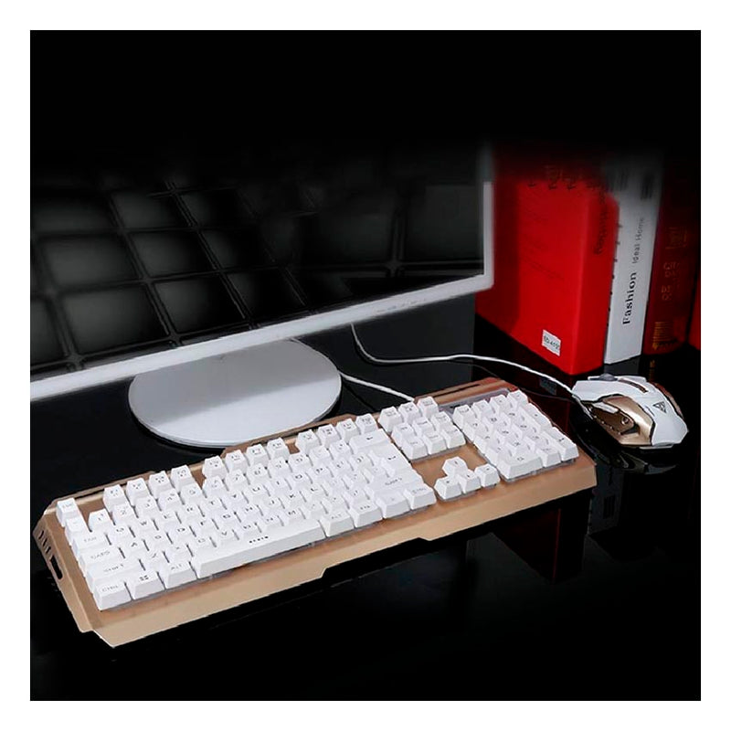 Teclado + Mouse Gamer BUMB V1 Led Blanco